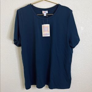LuLaRoe Women's turquoise blue essential Short Sleeve Tee- Size XL